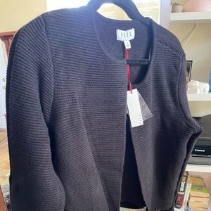 Elle black sweater cardigan crop, Medium